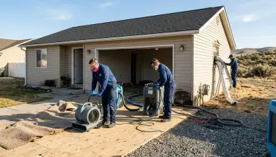 Water damage restoration team serving Meridian, ID for emergency cleanup and drying services